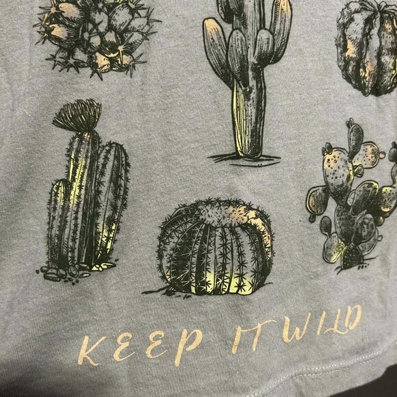 Miken Flow "Keep It Wild" Cactus Graphic Crop T-Shirt – XS - Picture 4 of 5